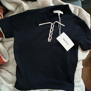 NEW WITH TAGS FRAME Demin The Sport Tipped Cotton Polo